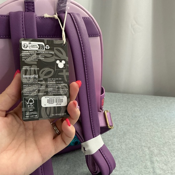 Loungefly Pink and Blue Stitch Backpack - Picture 4 of 5